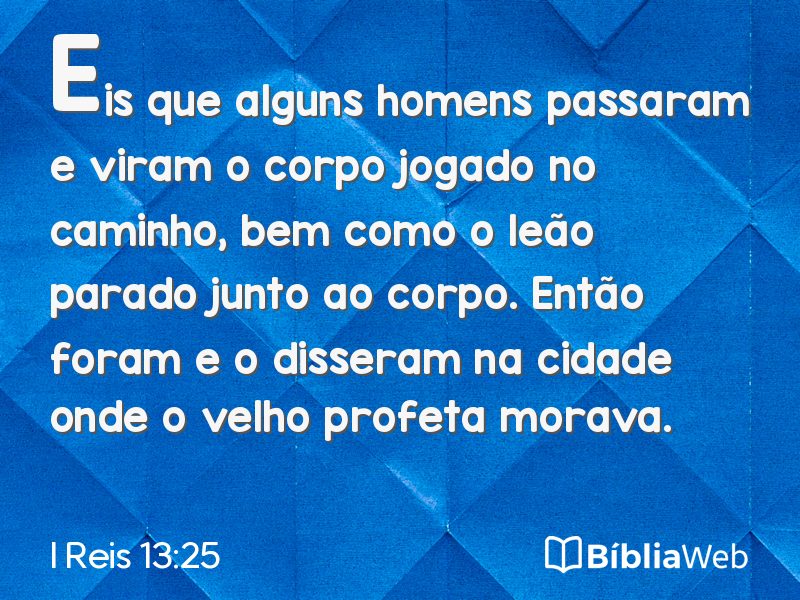 I Reis 13:25 em imagem para compartilhar