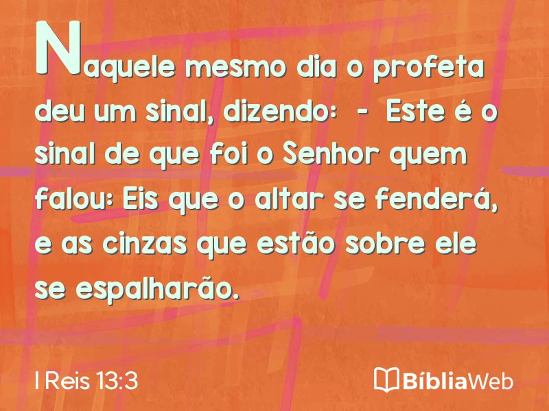 I Reis 13:3 em imagem para compartilhar