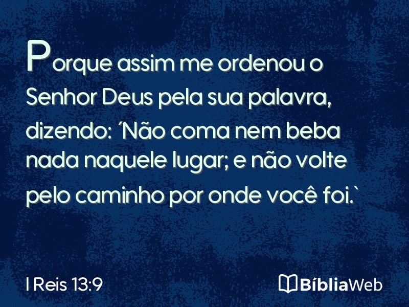 I Reis 13:9 em imagem para compartilhar