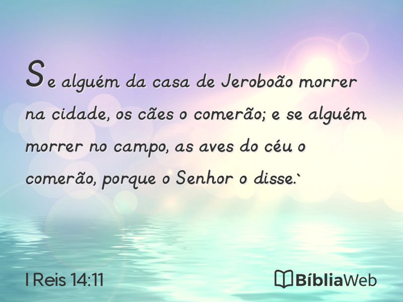 I Reis 14:11 em imagem para compartilhar