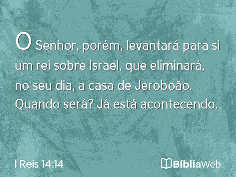 I Reis 14:14 em imagem para compartilhar