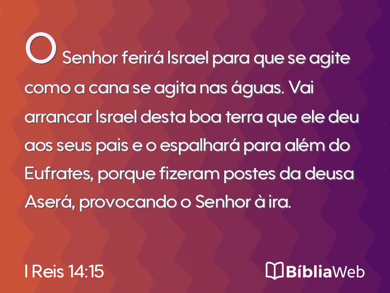 I Reis 14:15 em imagem para compartilhar