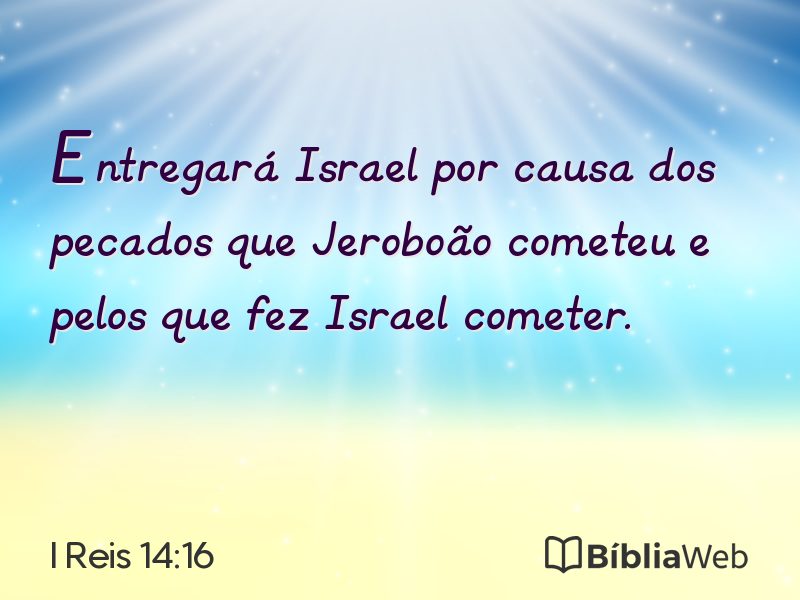 I Reis 14:16 em imagem para compartilhar