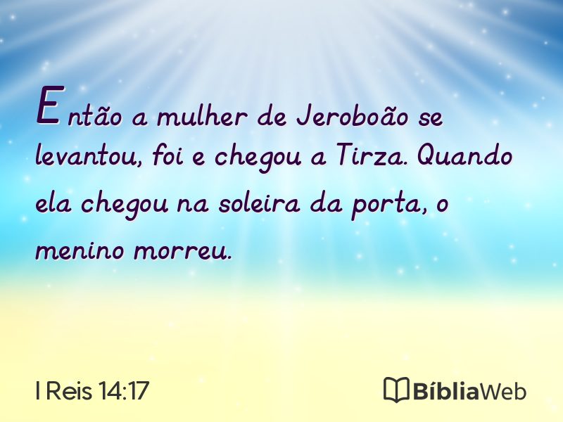 I Reis 14:17 em imagem para compartilhar