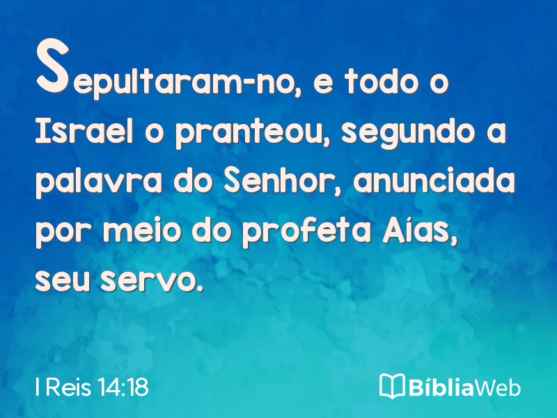 I Reis 14:18 em imagem para compartilhar