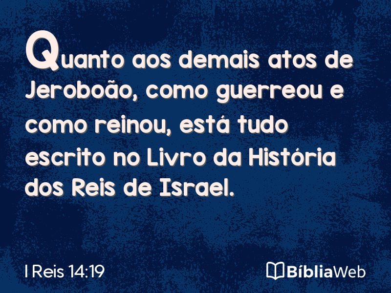 I Reis 14:19 em imagem para compartilhar