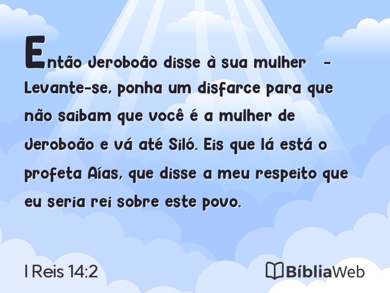 I Reis 14:2 em imagem para compartilhar