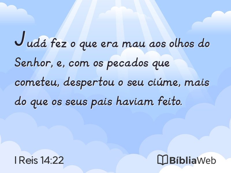 I Reis 14:22 em imagem para compartilhar