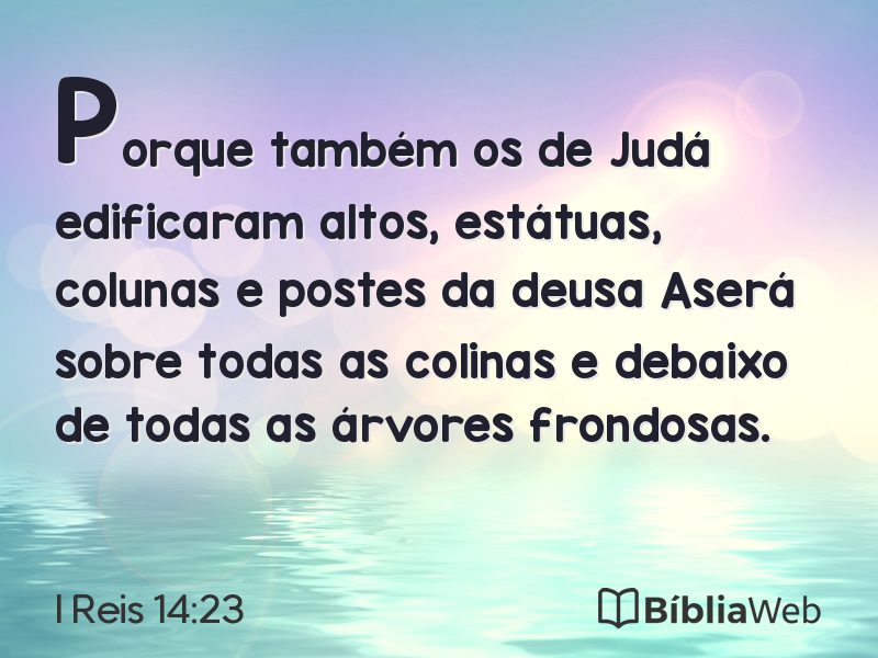 I Reis 14:23 em imagem para compartilhar