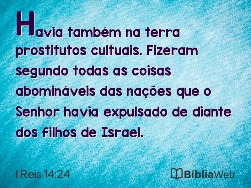 I Reis 14:24 em imagem para compartilhar