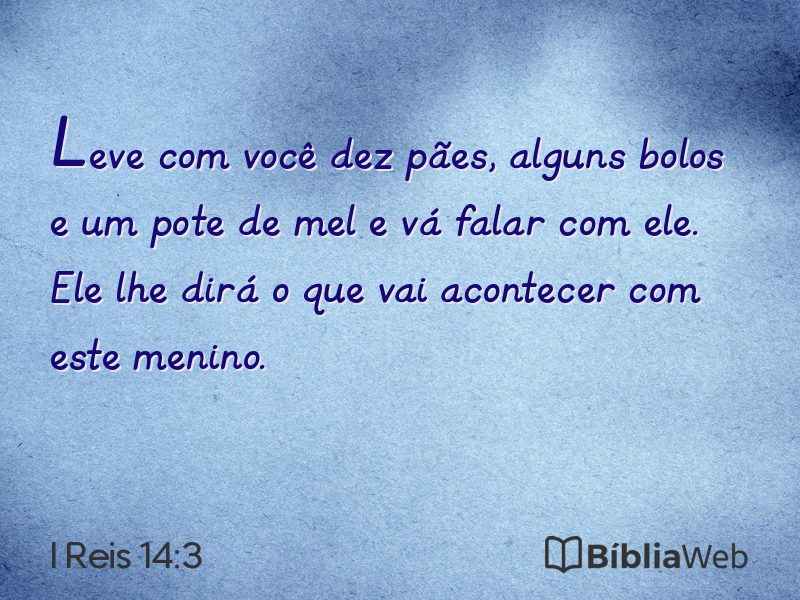 I Reis 14:3 em imagem para compartilhar