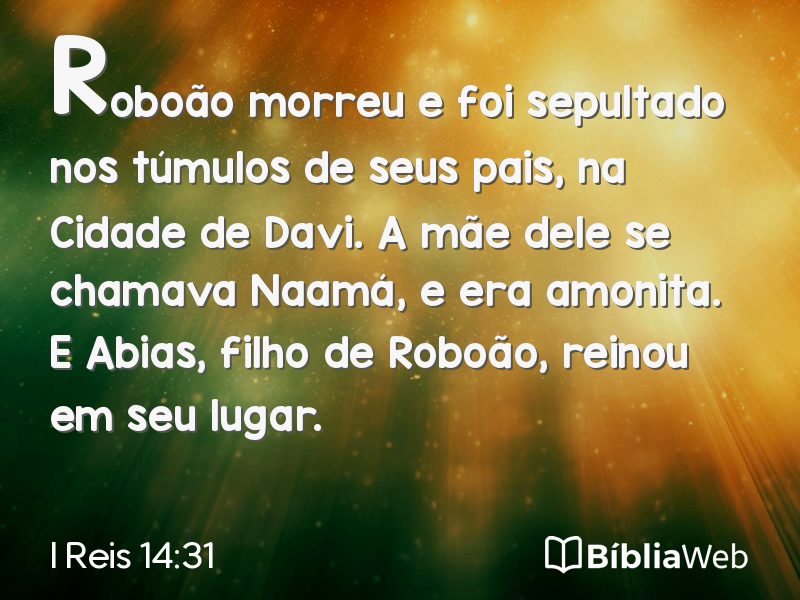 I Reis 14:31 em imagem para compartilhar