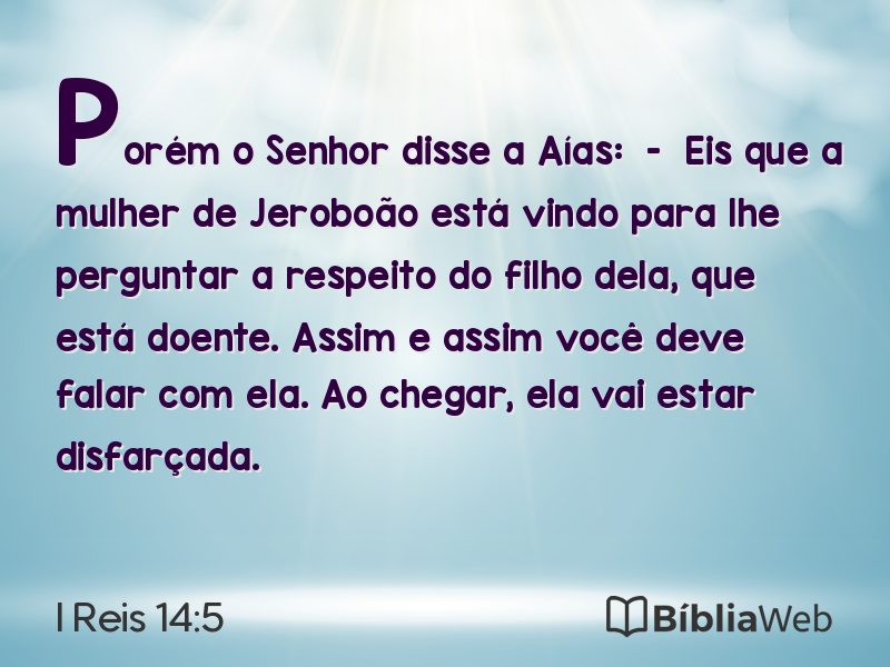 I Reis 14:5 em imagem para compartilhar