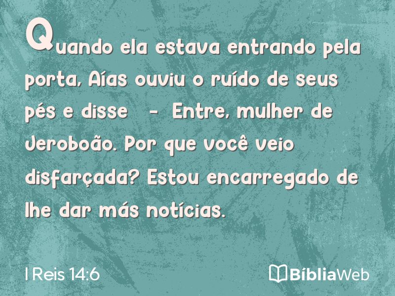 I Reis 14:6 em imagem para compartilhar