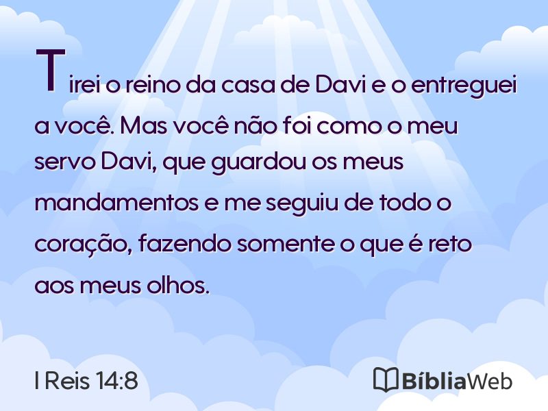 I Reis 14:8 em imagem para compartilhar