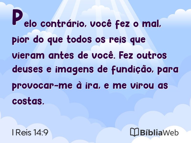 I Reis 14:9 em imagem para compartilhar