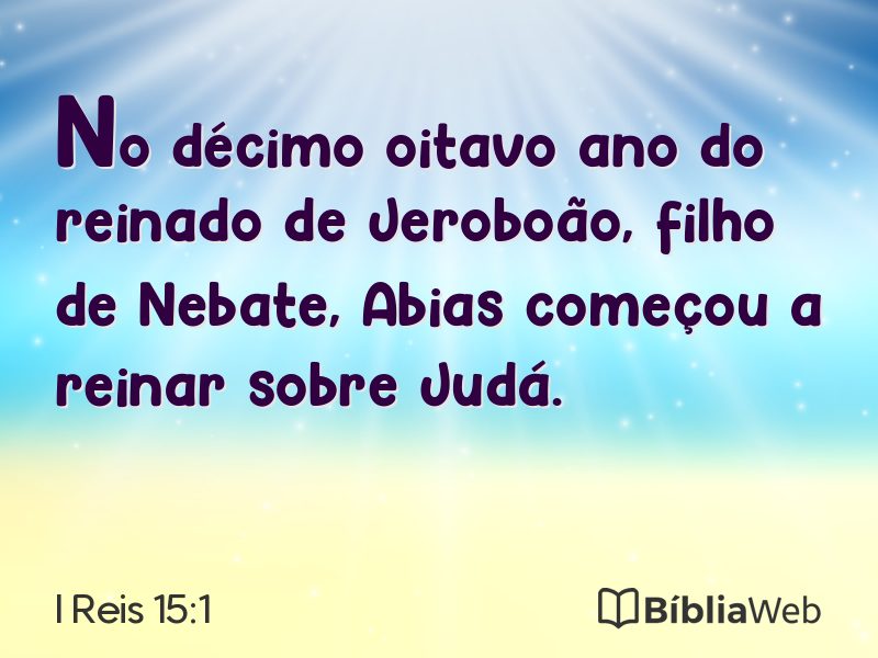 I Reis 15:1 em imagem para compartilhar