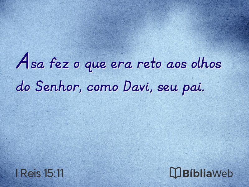 I Reis 15:11 em imagem para compartilhar