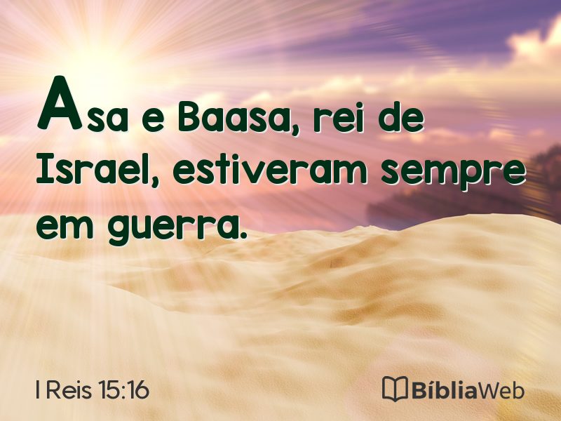 I Reis 15:16 em imagem para compartilhar