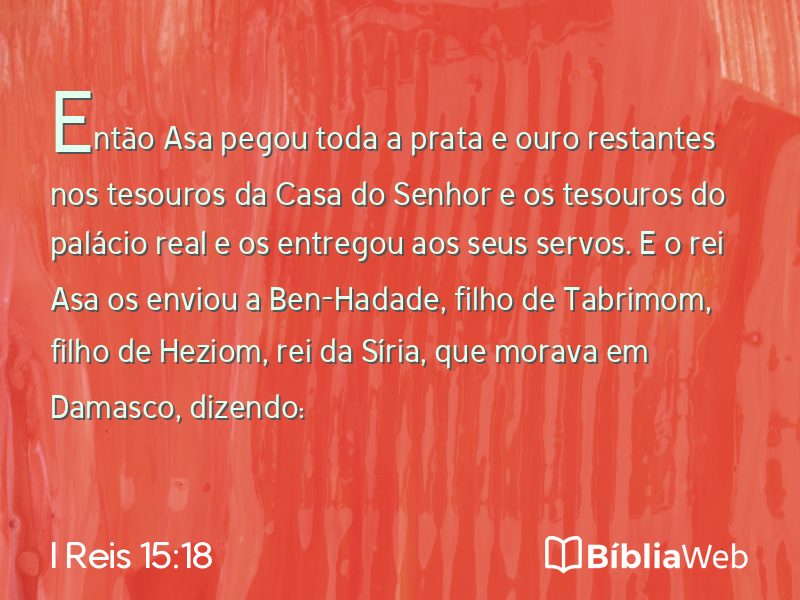 I Reis 15:18 em imagem para compartilhar
