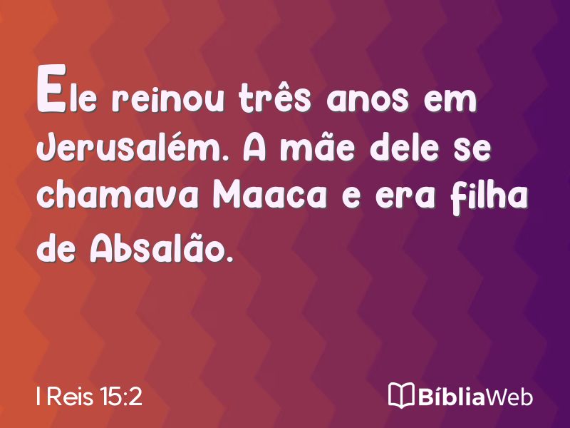 I Reis 15:2 em imagem para compartilhar