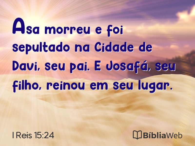 I Reis 15:24 em imagem para compartilhar