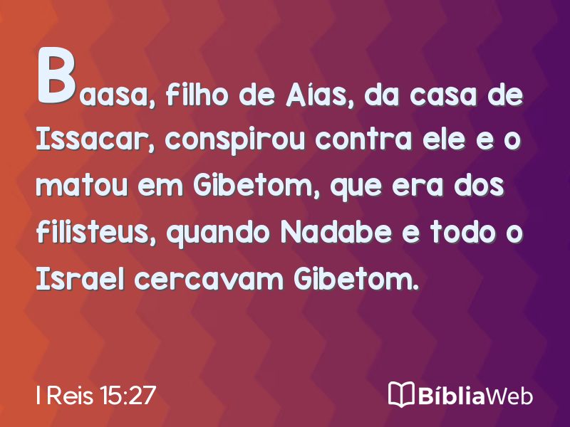 I Reis 15:27 em imagem para compartilhar