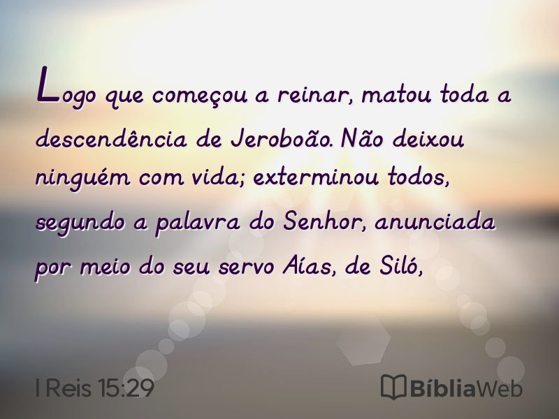 I Reis 15:29 em imagem para compartilhar