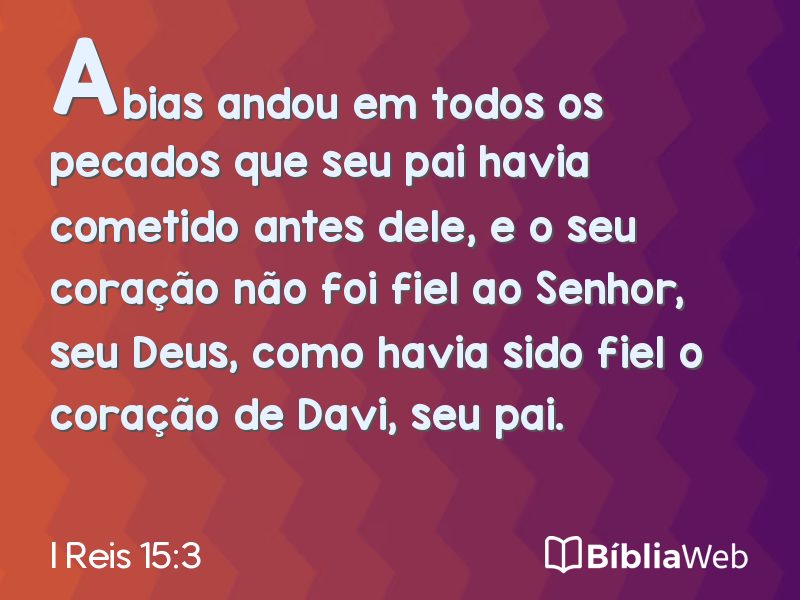 I Reis 15:3 em imagem para compartilhar