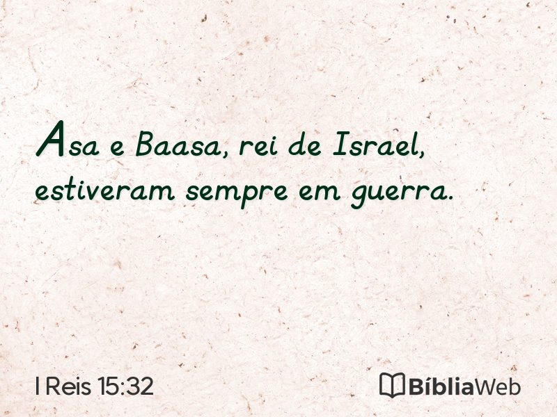 I Reis 15:32 em imagem para compartilhar