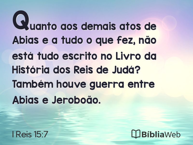 I Reis 15:7 em imagem para compartilhar