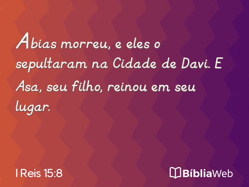 I Reis 15:8 em imagem para compartilhar