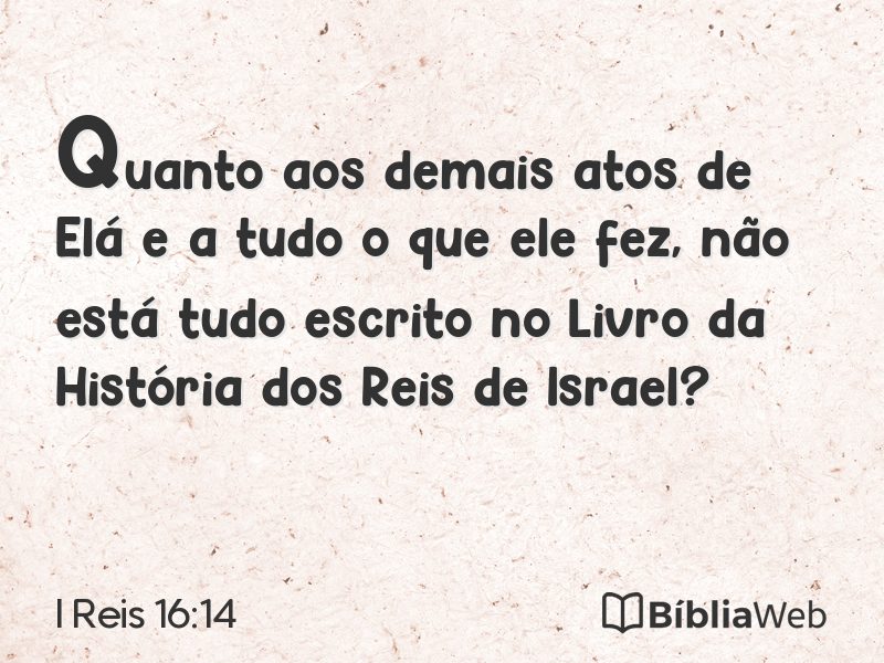 I Reis 16:14 em imagem para compartilhar