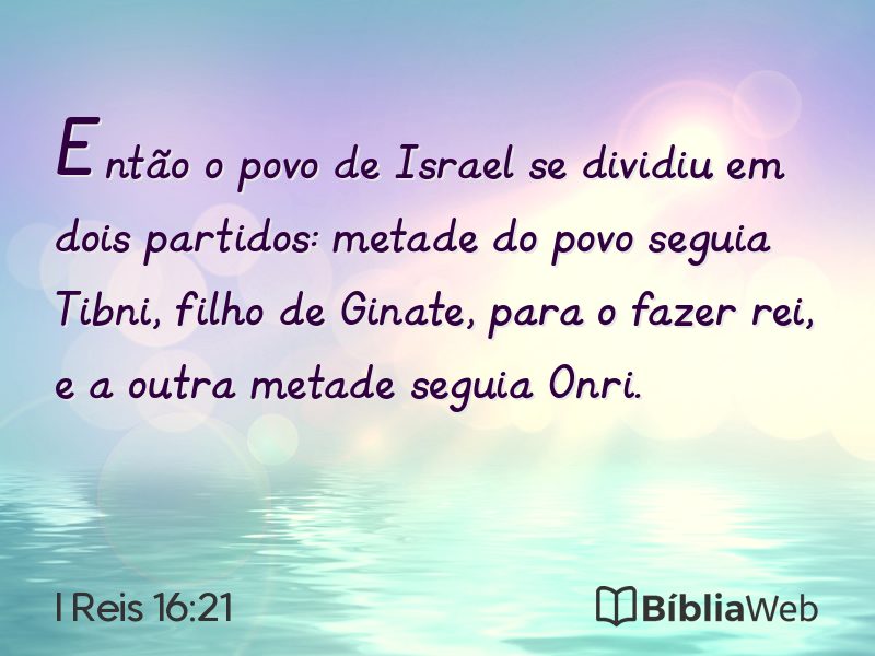 I Reis 16:21 em imagem para compartilhar