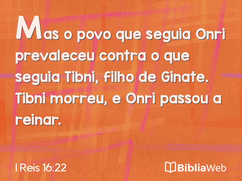 I Reis 16:22 em imagem para compartilhar