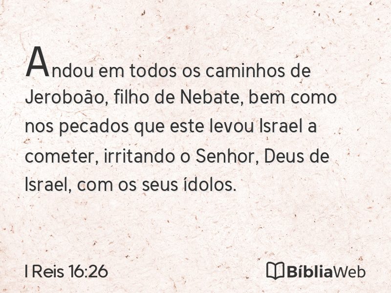 I Reis 16:26 em imagem para compartilhar