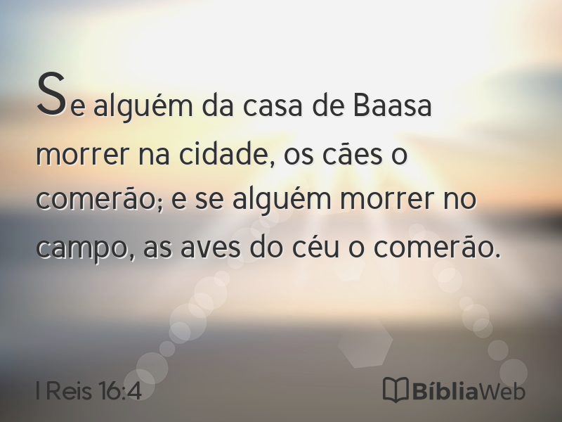I Reis 16:4 em imagem para compartilhar