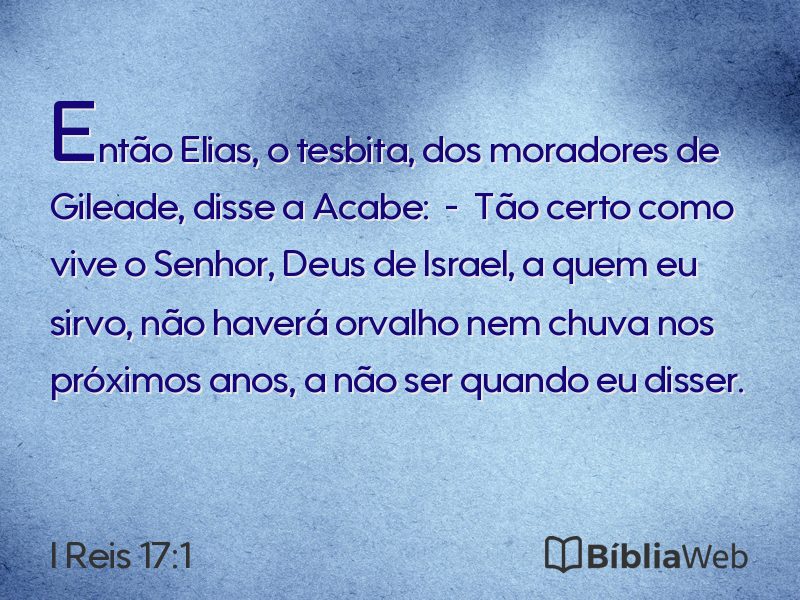 I Reis 17:1 em imagem para compartilhar