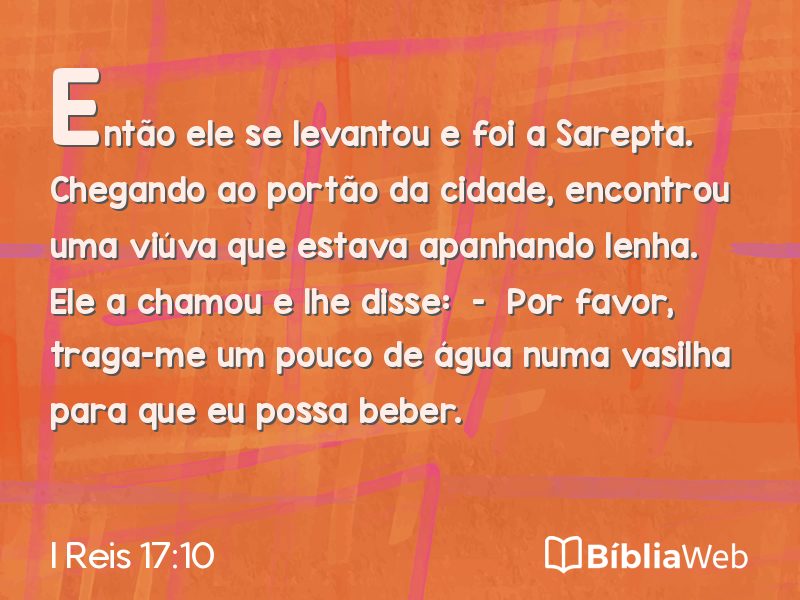 I Reis 17:10 em imagem para compartilhar