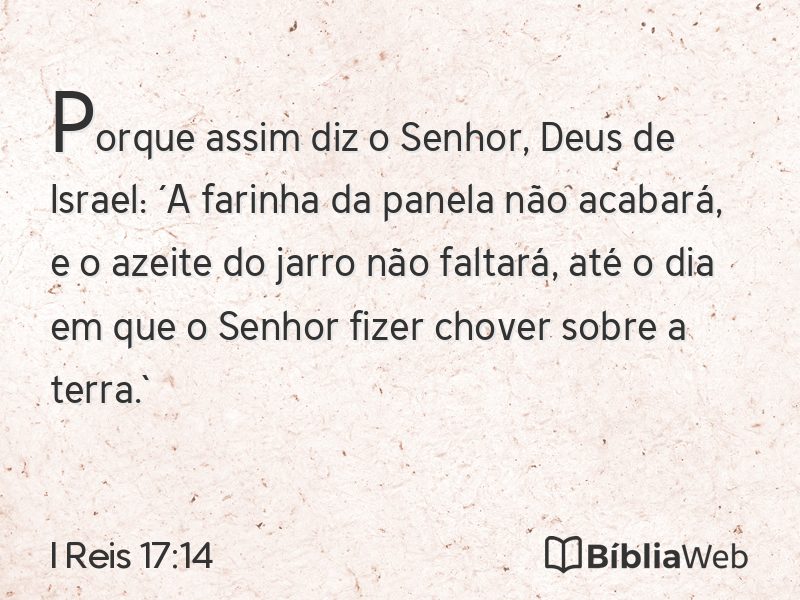 I Reis 17:14 em imagem para compartilhar