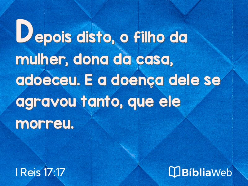 I Reis 17:17 em imagem para compartilhar