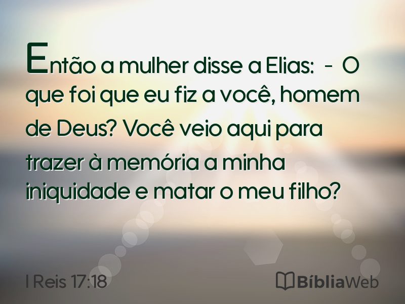 I Reis 17:18 em imagem para compartilhar