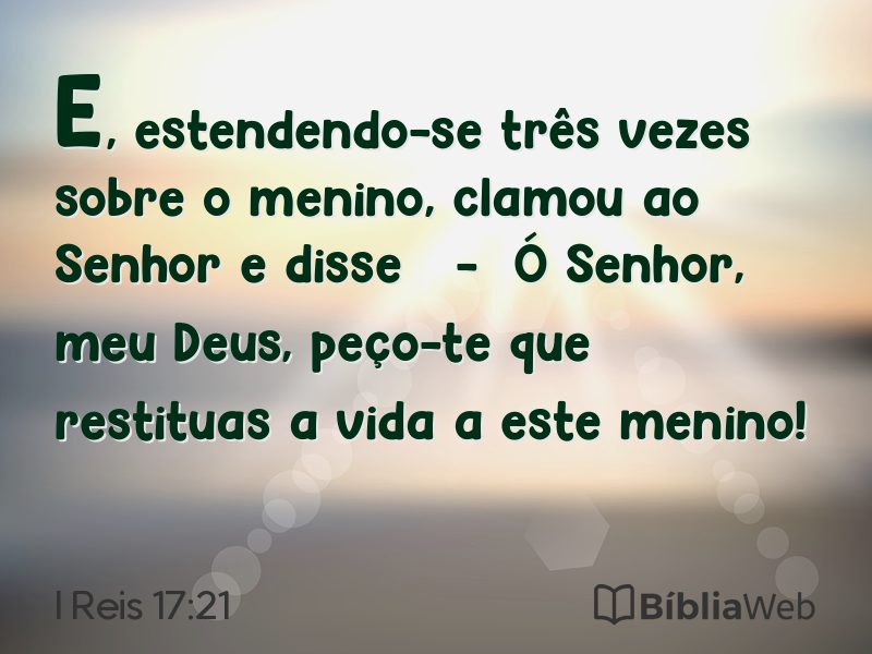 I Reis 17:21 em imagem para compartilhar