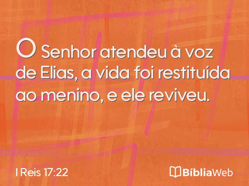 I Reis 17:22 em imagem para compartilhar