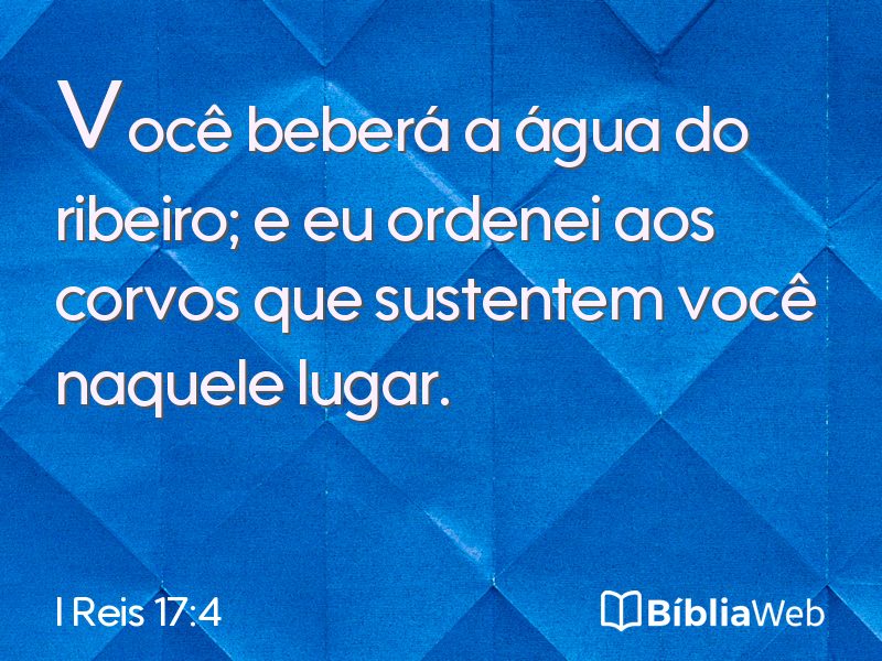 I Reis 17:4 em imagem para compartilhar