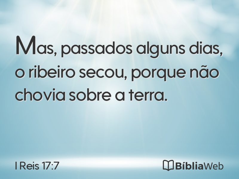 I Reis 17:7 em imagem para compartilhar