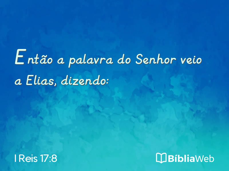 I Reis 17:8 em imagem para compartilhar
