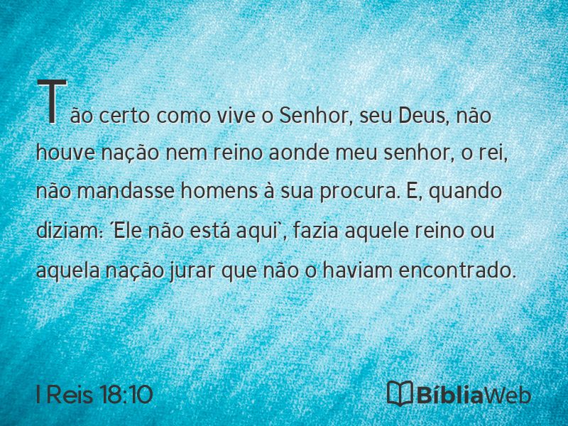 I Reis 18:10 em imagem para compartilhar