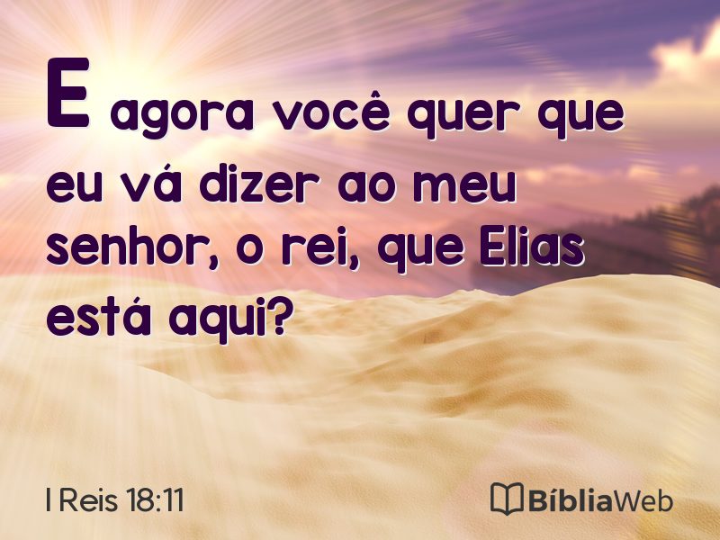 I Reis 18:11 em imagem para compartilhar