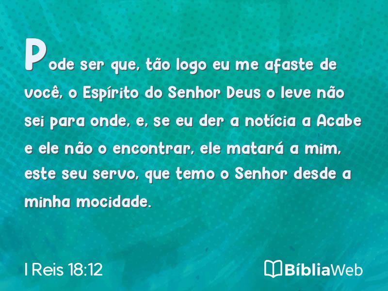 I Reis 18:12 em imagem para compartilhar